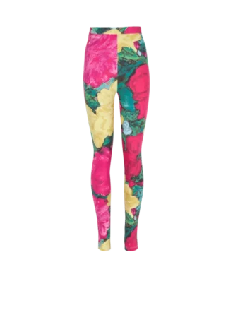 Jersey-Leggings mit Rosenprint Jersey-Leggings mit Rosenprint