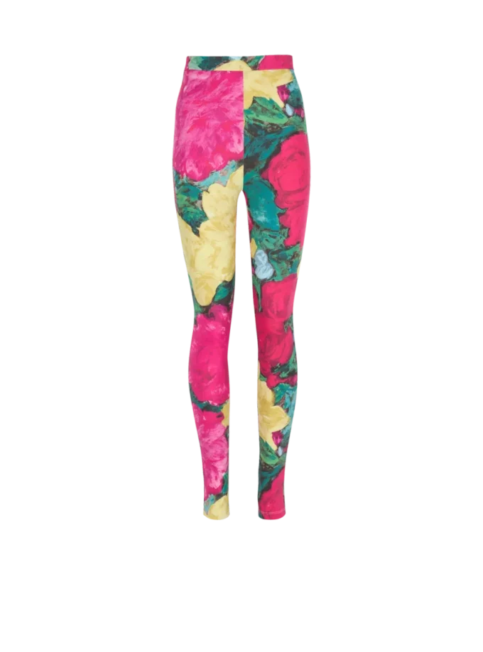Jersey-Leggings mit Rosenprint Jersey-Leggings mit Rosenprint