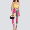 Jersey-Leggings mit Rosenprint Jersey-Leggings mit Rosenprint