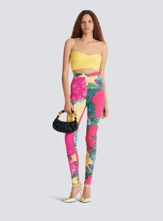 Jersey-Leggings mit Rosenprint Jersey-Leggings mit Rosenprint