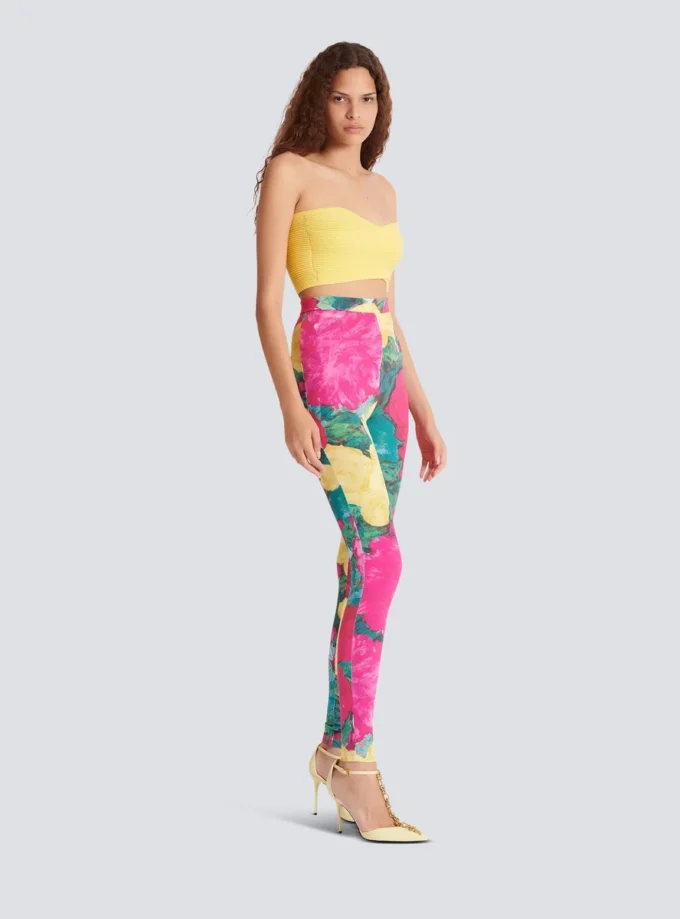 Jersey-Leggings mit Rosenprint Jersey-Leggings mit Rosenprint