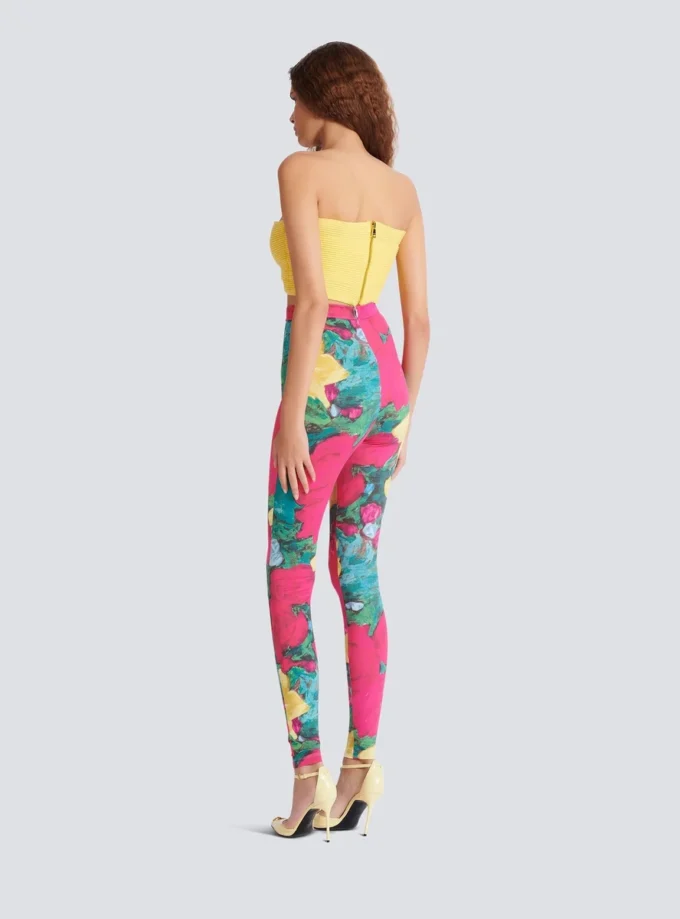 Jersey-Leggings mit Rosenprint Jersey-Leggings mit Rosenprint