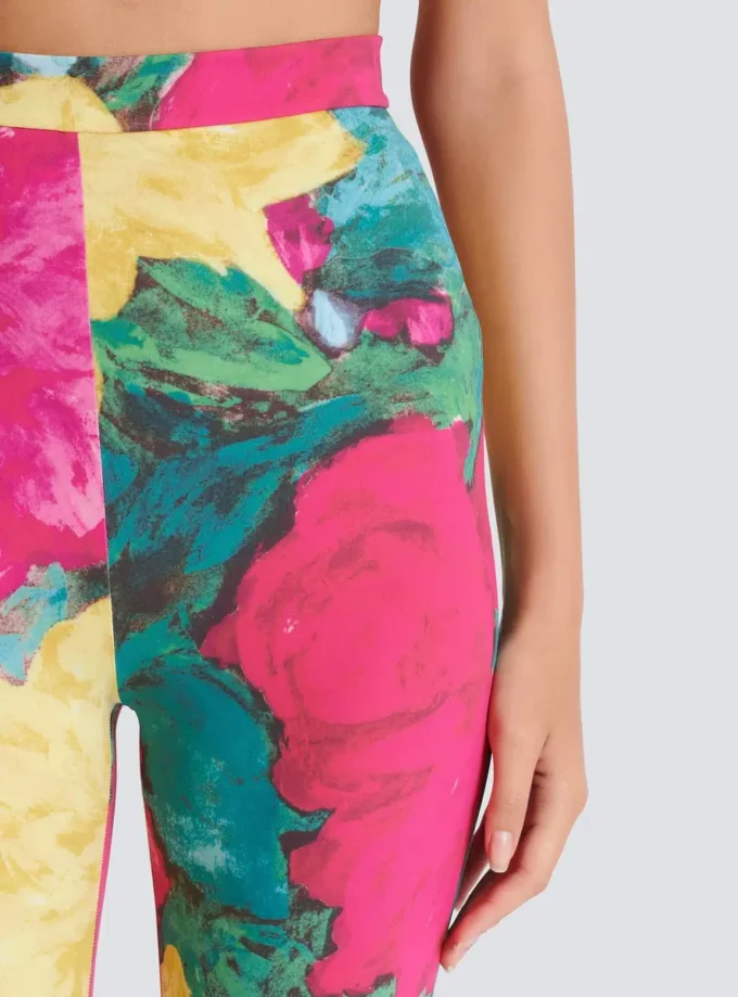 Jersey-Leggings mit Rosenprint Jersey-Leggings mit Rosenprint