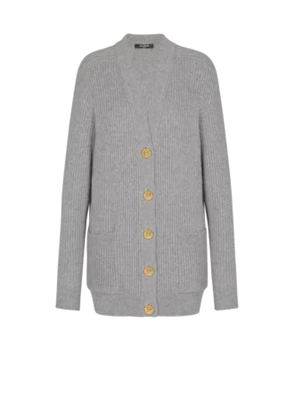 Kaschmir-Strickjacke mit Knöpfen
