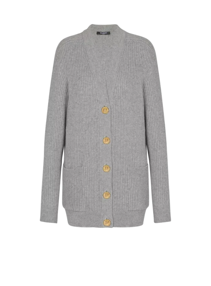 Kaschmir-Strickjacke mit Knöpfen Kaschmir-Strickjacke mit Knöpfen
