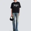 Kastiges T-Shirt mit Balmain Paris Brush-Print Kastiges T-Shirt mit Balmain Paris Brush-Print