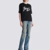 Kastiges T-Shirt mit Balmain Paris Brush-Print Kastiges T-Shirt mit Balmain Paris Brush-Print