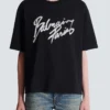 Kastiges T-Shirt mit Balmain Paris Brush-Print Kastiges T-Shirt mit Balmain Paris Brush-Print
