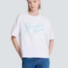 Kastiges T-Shirt mit Balmain Paris Brush-Print Kastiges T-Shirt mit Balmain Paris Brush-Print