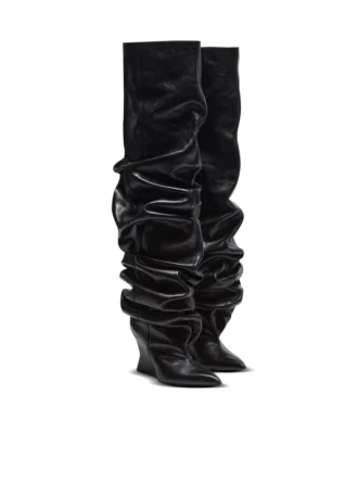 Keilabsatz-Overknee-Stiefel