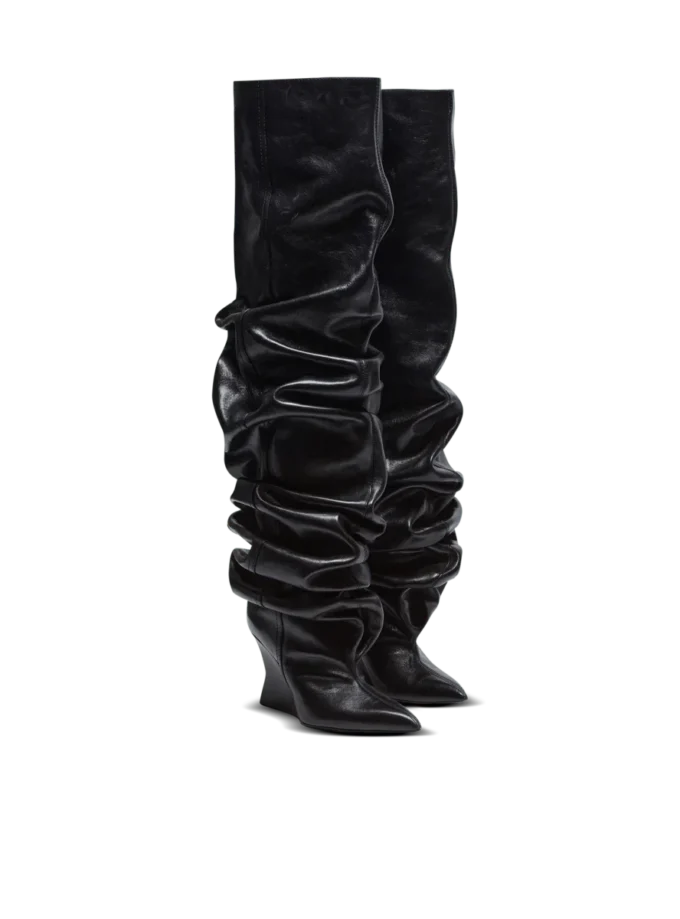 Keilabsatz-Overknee-Stiefel