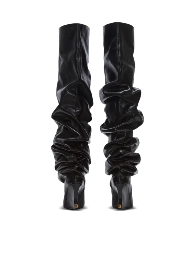 Keilabsatz-Overknee-Stiefel