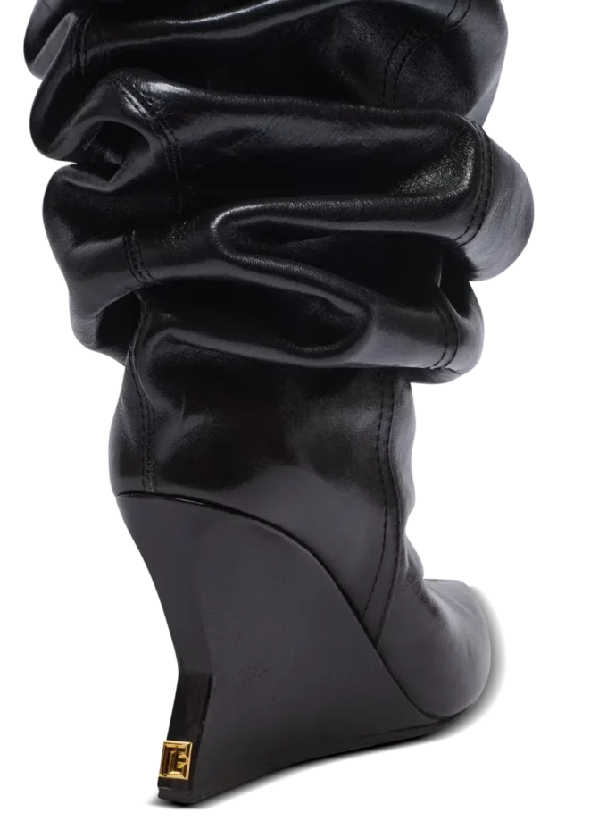 Keilabsatz-Overknee-Stiefel