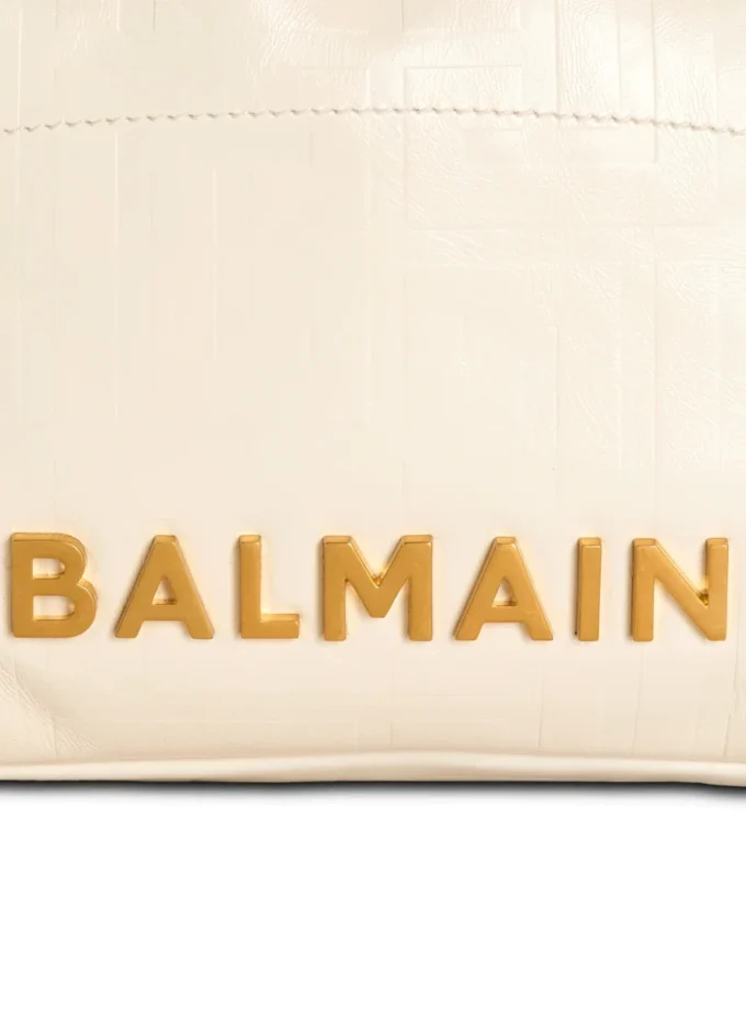 Kleine 1945 Soft-Tasche aus geprägtem, geknittertem Kalbsleder mit PB Labyrinth-Monogramm