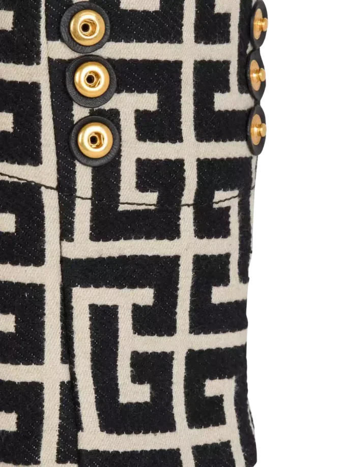 Kleine 1945 Soft-Tasche aus Jacquard mit Monogramm