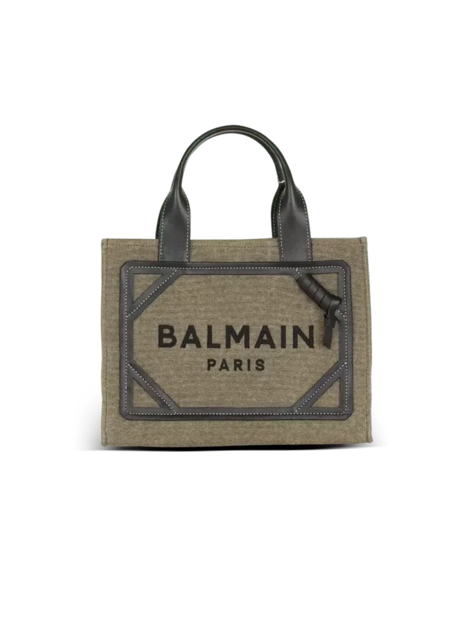 Kleine B-Army-Tasche aus Canvas und Leder