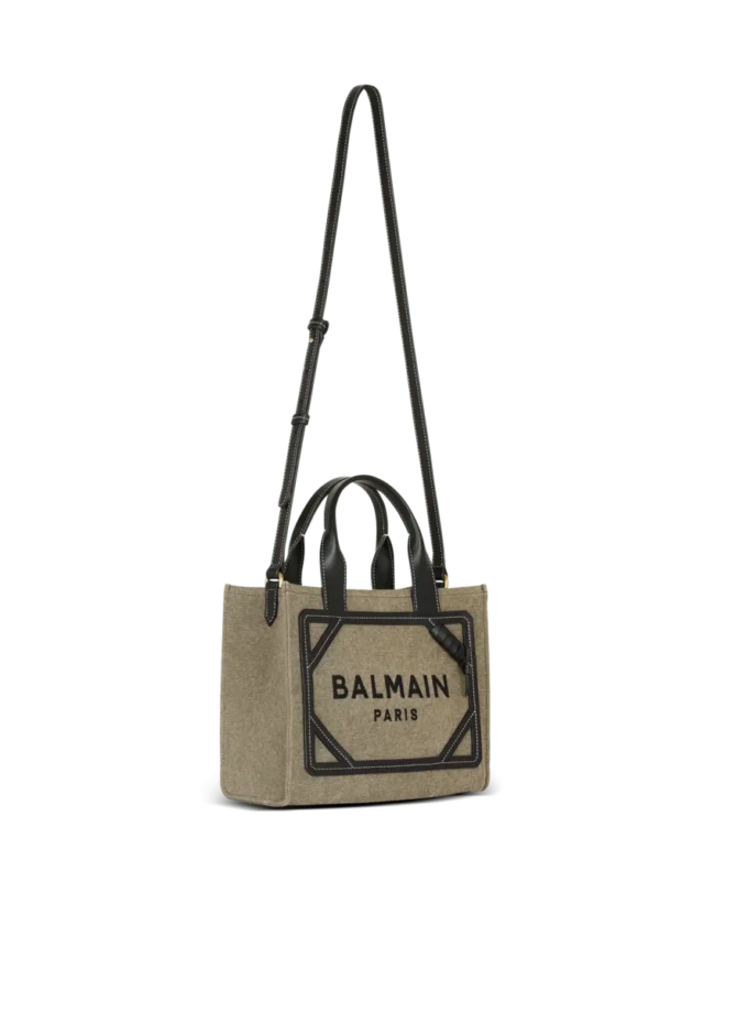 Kleine B-Army-Tasche aus Canvas und Leder