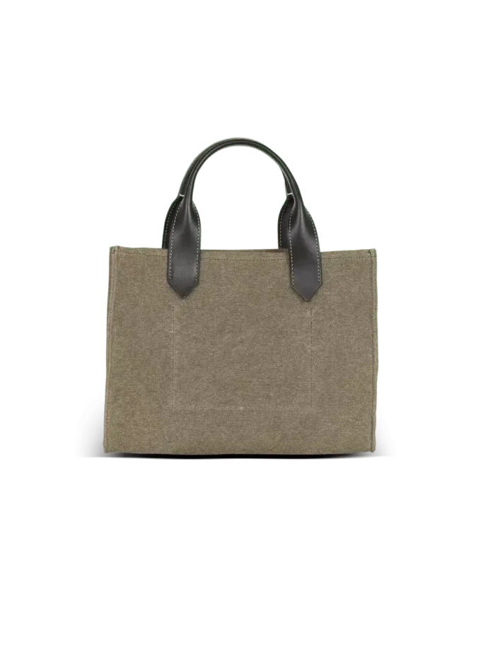 Kleine B-Army-Tasche aus Canvas und Leder