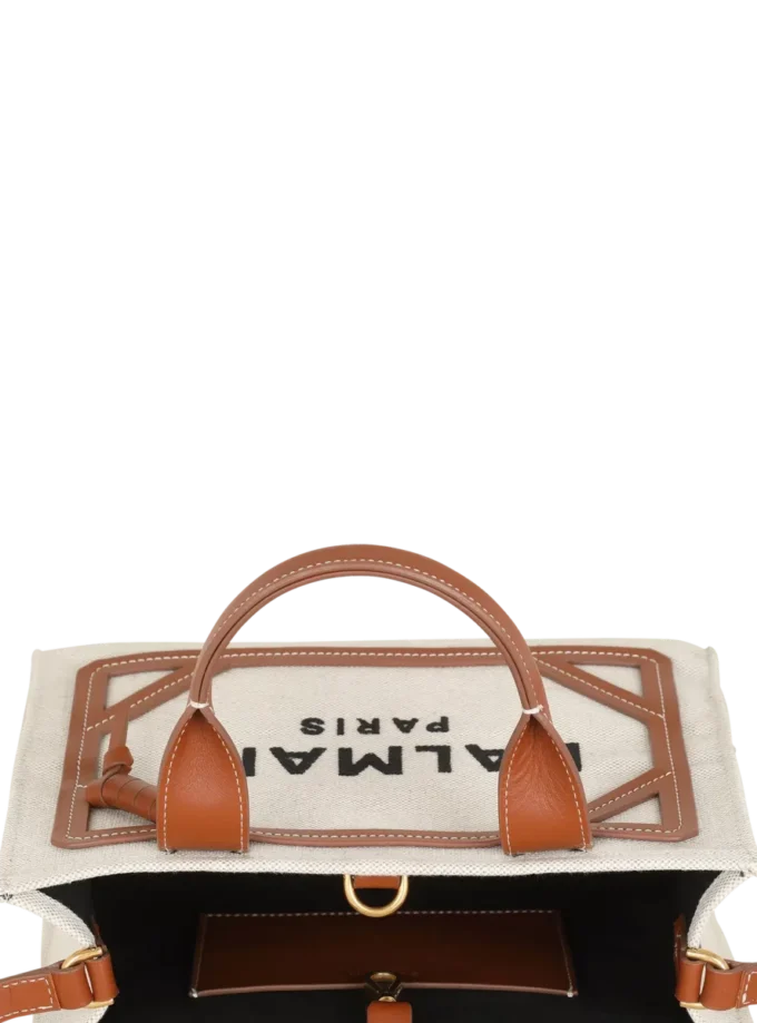 Kleine B-Army-Tasche aus Canvas und Leder