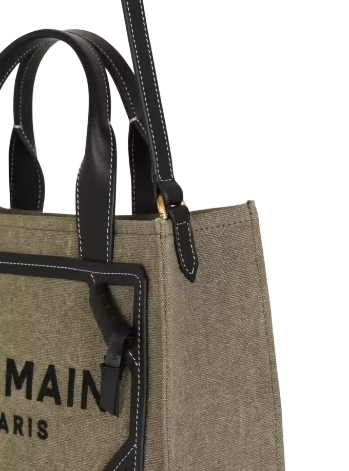 Kleine B-Army-Tasche aus Canvas und Leder