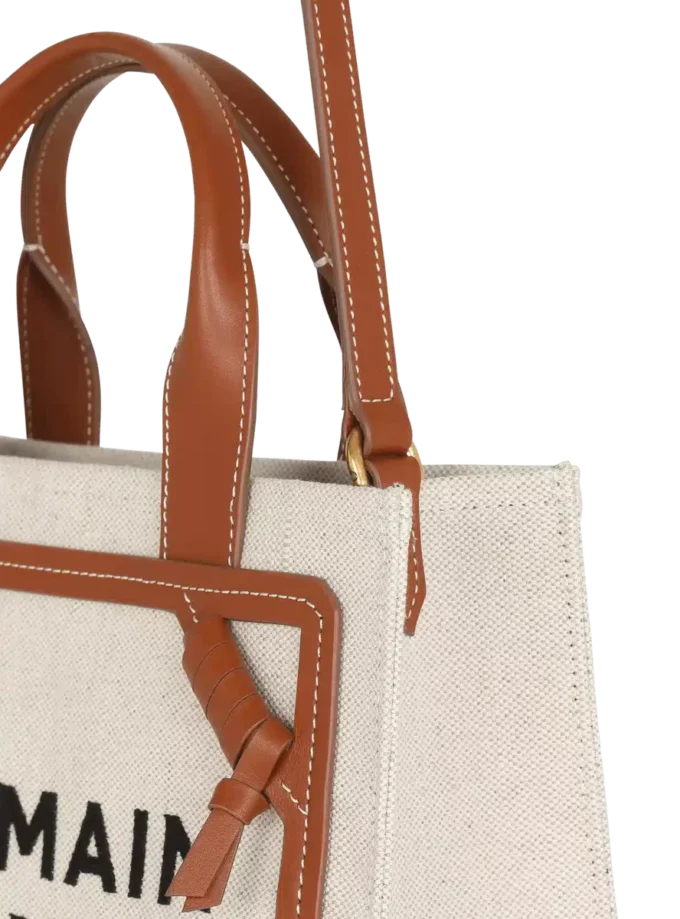 Kleine B-Army-Tasche aus Canvas und Leder