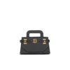 Kleine B-Buzz-Handtasche mit Griff aus genarbtem Leder Kleine B-Buzz-Handtasche mit Griff aus genarbtem Leder