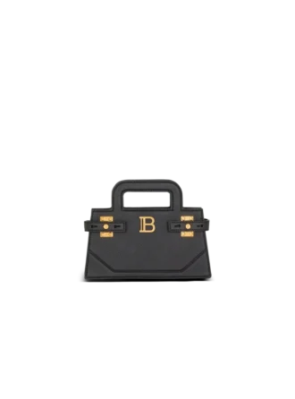 Kleine B-Buzz-Handtasche mit Griff aus genarbtem Leder