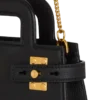 Kleine B-Buzz-Handtasche mit Griff aus genarbtem Leder Kleine B-Buzz-Handtasche mit Griff aus genarbtem Leder
