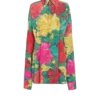 Krepp-Hemdkleid mit Rosenprint Krepp-Hemdkleid mit Rosenprint