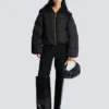 Kurze, übergroße Steppjacke