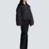 Kurze, übergroße Steppjacke