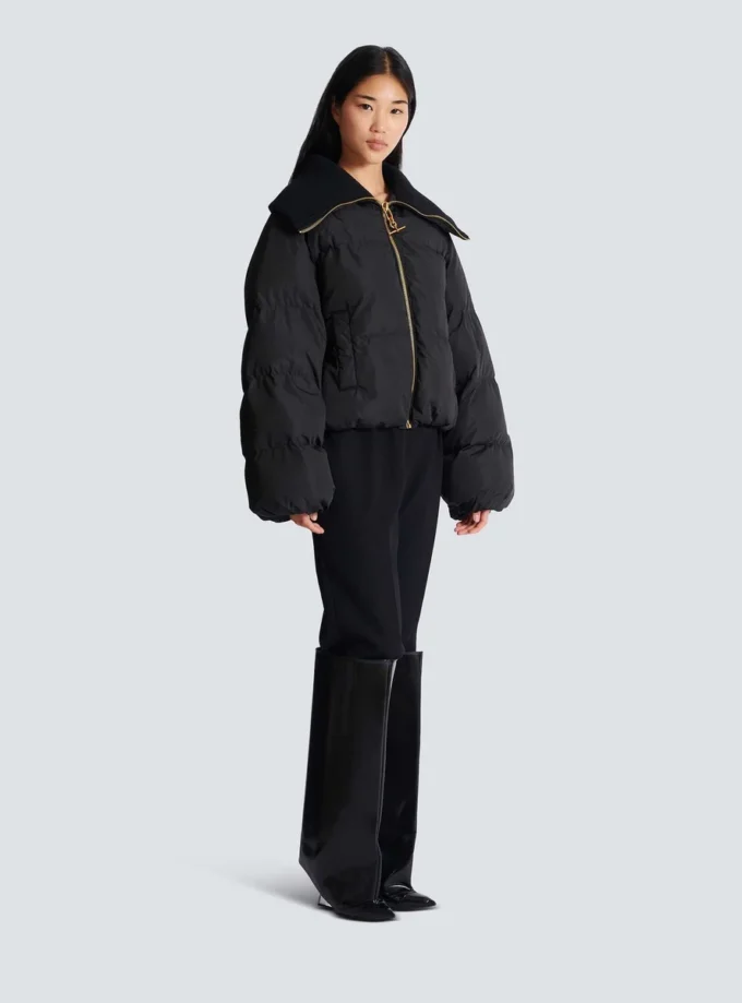 Kurze, übergroße Steppjacke