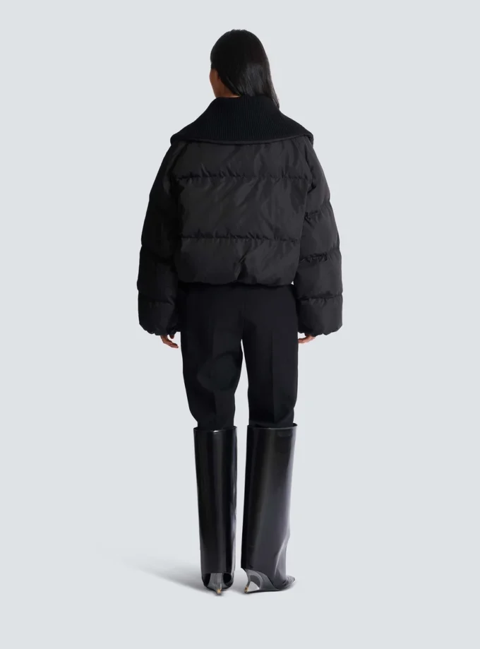 Kurze, übergroße Steppjacke