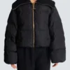 Kurze, übergroße Steppjacke