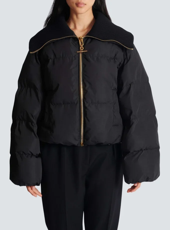 Kurze, übergroße Steppjacke