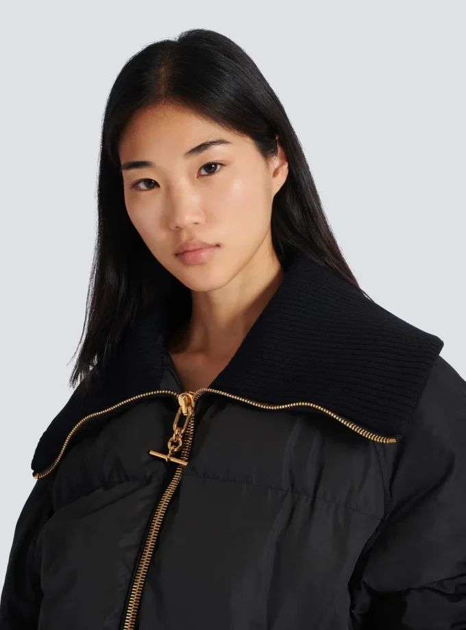 Kurze, übergroße Steppjacke