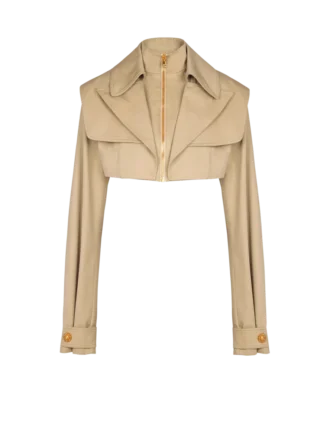 Kurze Gabardine-Jacke