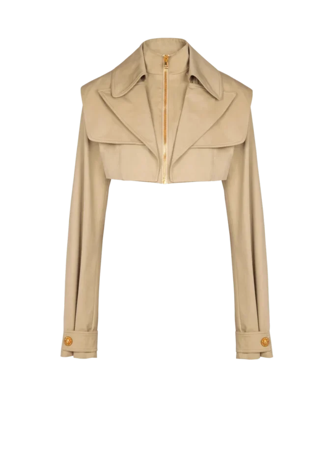 Kurze Gabardine-Jacke Kurze Gabardine-Jacke