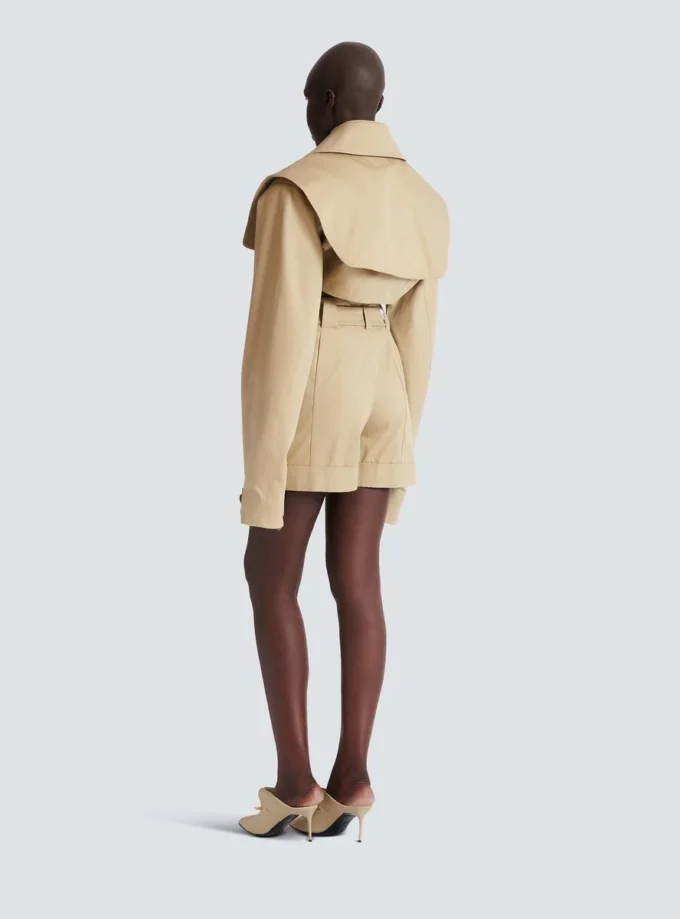 Kurze Gabardine-Jacke Kurze Gabardine-Jacke