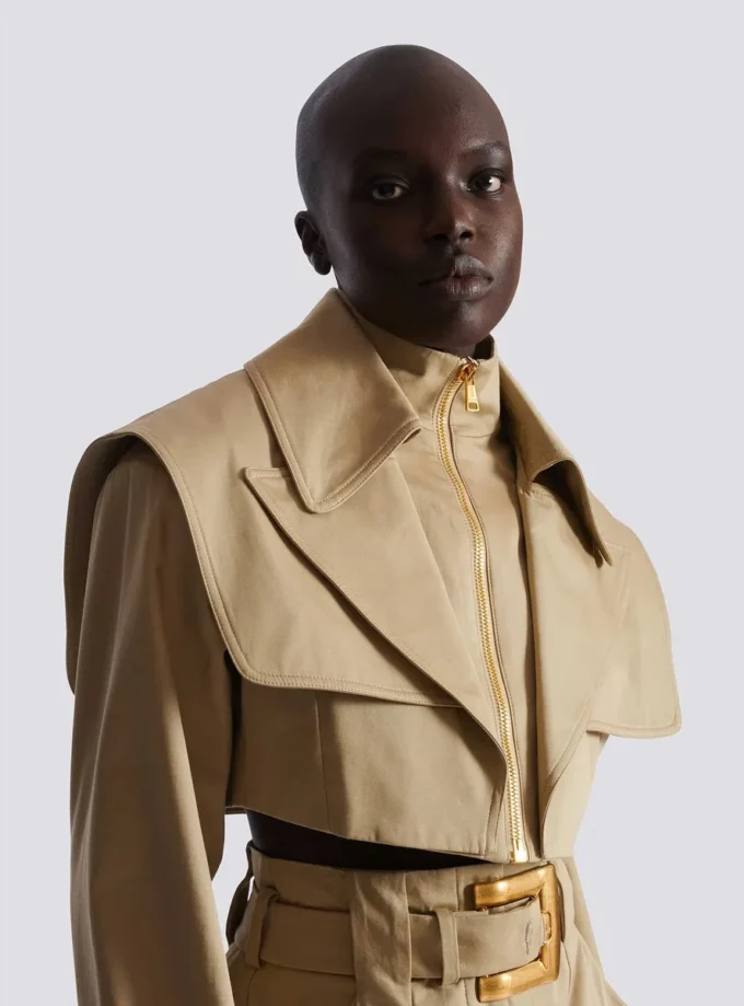 Kurze Gabardine-Jacke Kurze Gabardine-Jacke