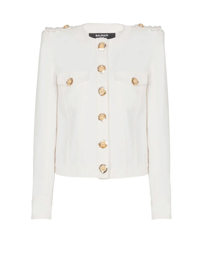 Kurze Jacke aus Baumwoll-Canvas Kurze Jacke aus Baumwoll-Canvas