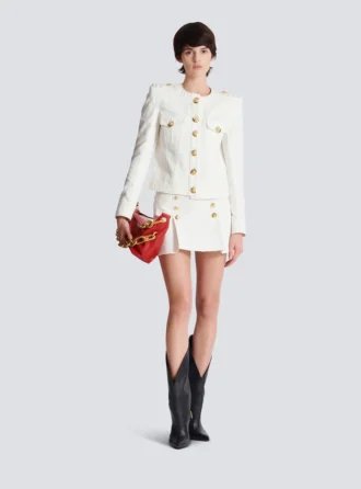 Kurze Jacke aus Baumwoll-Canvas Kurze Jacke aus Baumwoll-Canvas