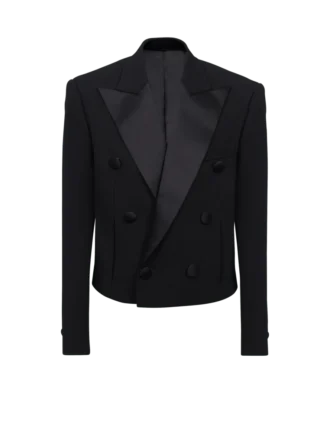 Kurze Jacke aus doppeltem Krepp Kurze Jacke aus doppeltem Krepp