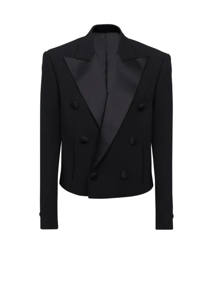 Kurze Jacke aus doppeltem Krepp