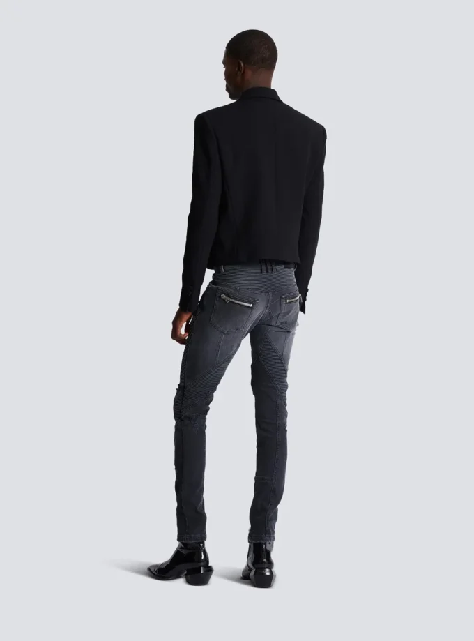 Kurze Jacke aus doppeltem Krepp