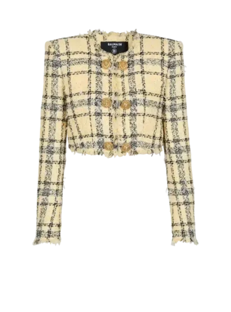 Kurze Jacke aus Glitzertweed