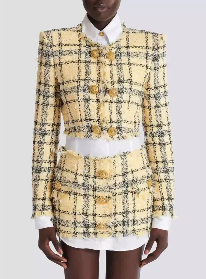 Kurze Jacke aus Glitzertweed Kurze Jacke aus Glitzertweed
