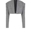 Kurze Jacke aus Prince-of-Wales-Jacquard Kurze Jacke aus Prince-of-Wales-Jacquard