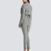 Kurze Jacke aus Prince-of-Wales-Jacquard Kurze Jacke aus Prince-of-Wales-Jacquard