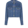 Kurze Jeansjacke in verblasstem Denim Kurze Jeansjacke in verblasstem Denim